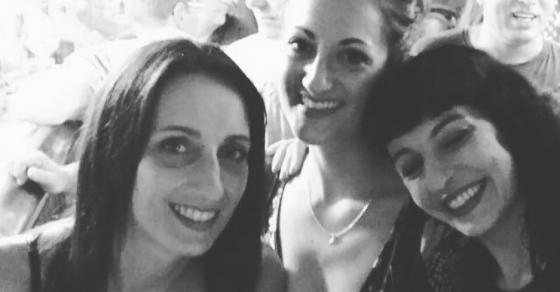 Roser Amills con Helen Capel y Pili Blanco