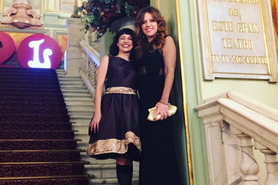 Roser Amills con vanessa hogarth en la inauguracion de temporada de opera en el liceu de barcelona