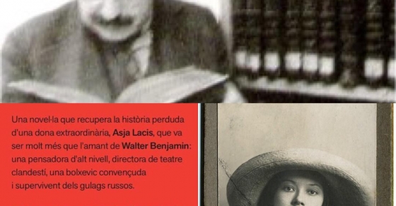 Roser Amills y Mariangels Jover, y Lucia salcedo, presentacion de su novela sobre Asja Lacis en la Nau Comanegra