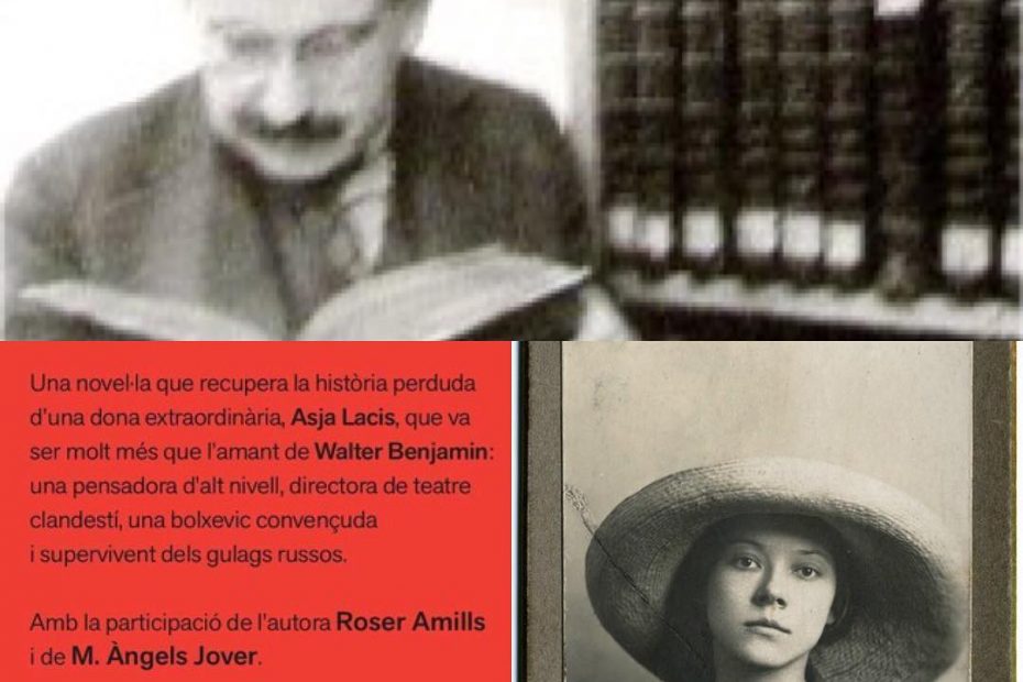 Roser Amills y Mariangels Jover, y Lucia salcedo, presentacion de su novela sobre Asja Lacis en la Nau Comanegra