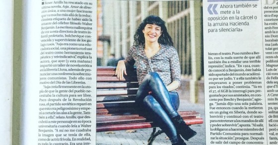 entrevista a roser amills @elena_valles ? Feliz sábado con @diariodemallorca y #asjalacis [y qué cómoda mi blusa de @snobiliaire #ropaparagentequelee ;)) ]