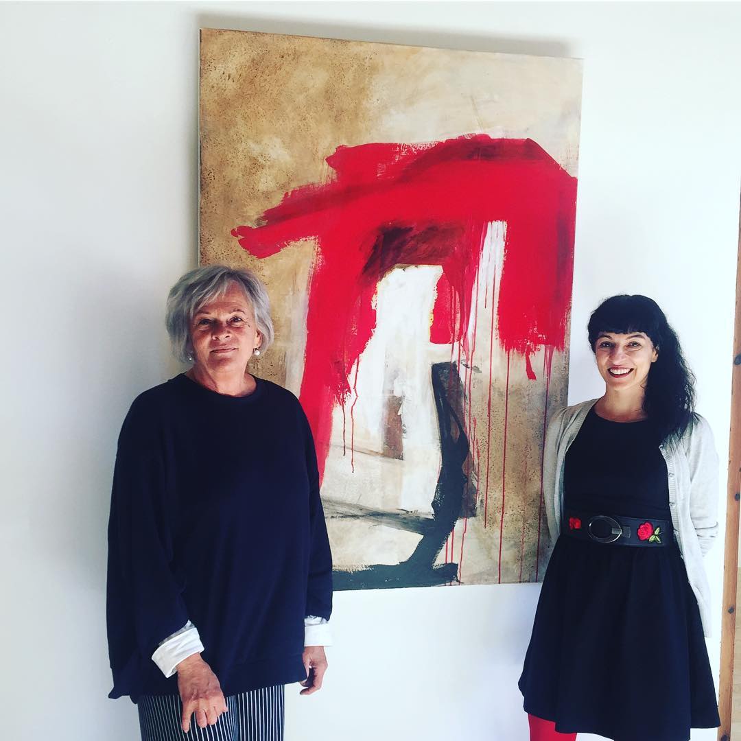 Con Sylvia Galos en la galería de arte de Algaida de @pepa_art_project