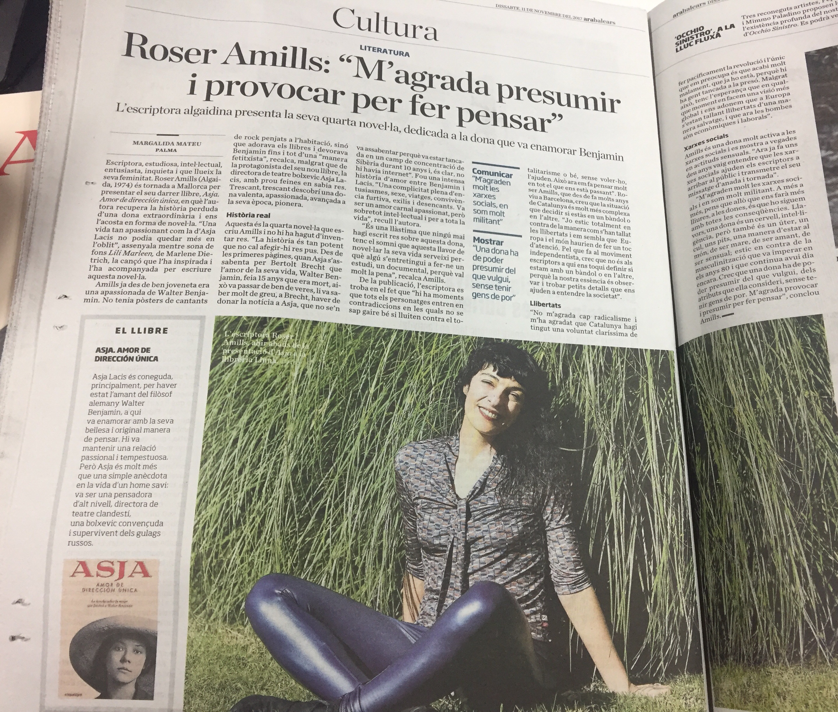 entrevista a roser amills en el diario de mallorca