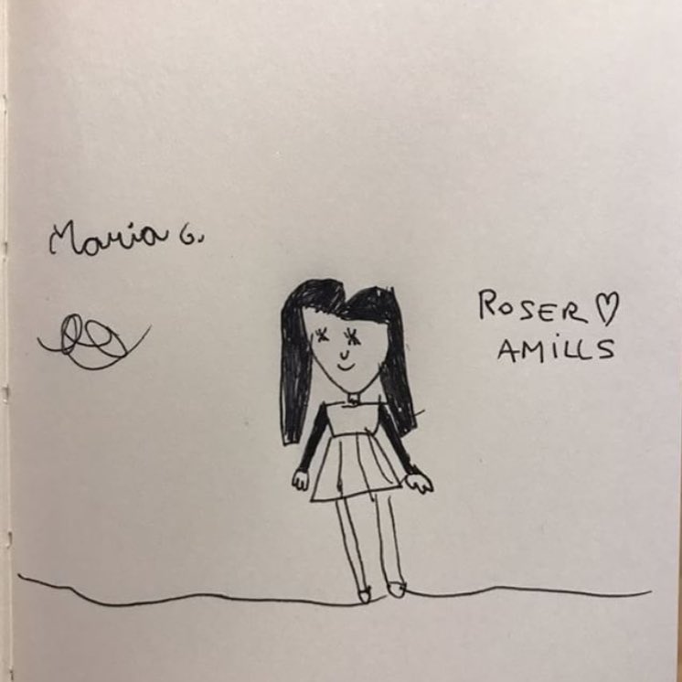 Comparto con mucha ilusión este dibujo que me ha enviado la talentosa María (6 años): gracias, preciosa!!! .