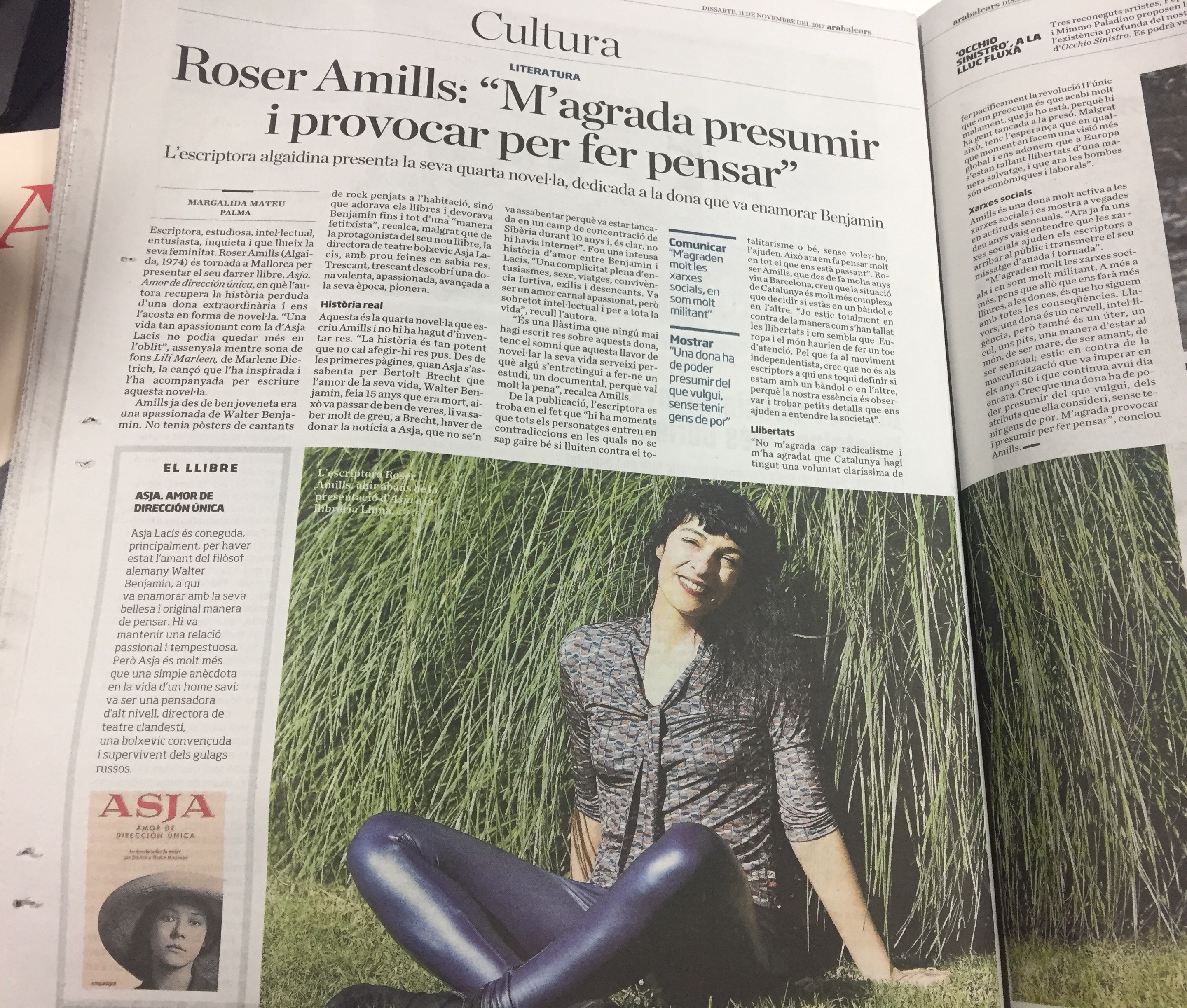 ARA Balears | entrevista a Roser Amills: “M’agrada presumir i provocar per fer pensar”