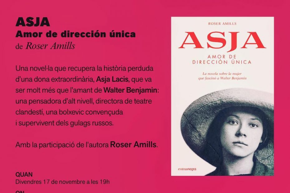 presentacion de la novela sobre asja lacis de roser amills en molins de rei