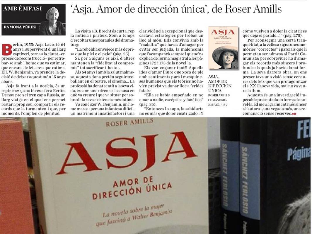 Gracias Ramona Pérez por esta reseña de Asja Lacis & Walter Benjamin