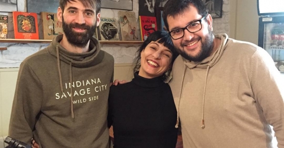 Roser Amills amb Marc Riera rodatge de Benmirat produccions