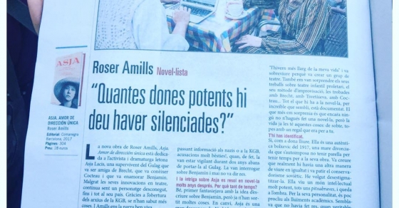 roser amills entrevista suplement de cultura de el punt avui converso amb ada castells