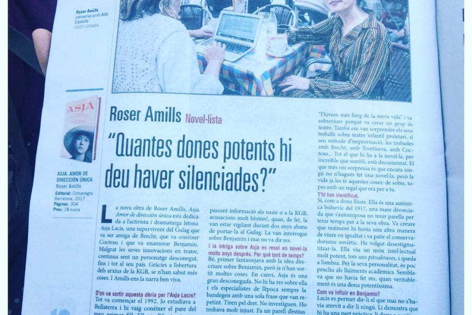 roser amills entrevista suplement de cultura de el punt avui converso amb ada castells