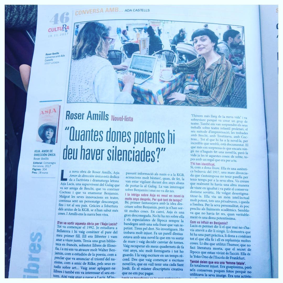 roser amills entrevista suplement de cultura de el punt avui converso amb ada castells