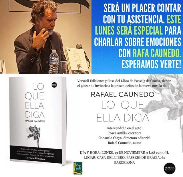 roser amills presenta el libro de rafa caunedo en la casa del libro de barcelona