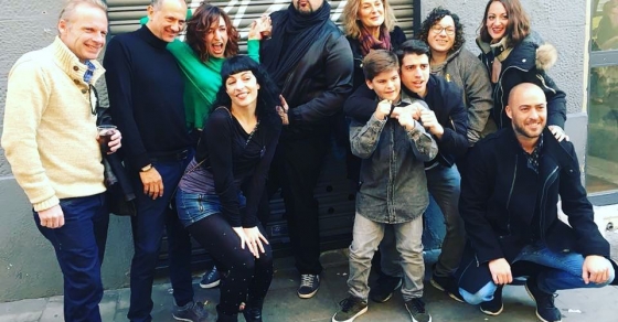 cumpleaños de roser amills con sus dos hijos