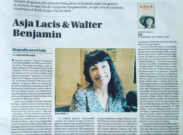 Resena Novela Sobre Asja Lacis De Roser Amills