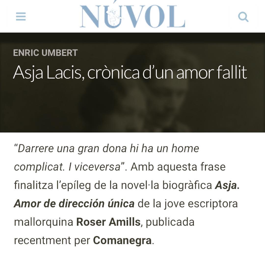 No us perdeu la ressenya d’Enric Umbert a El Núvol sobre Asja Lacis & Walter Benjamin