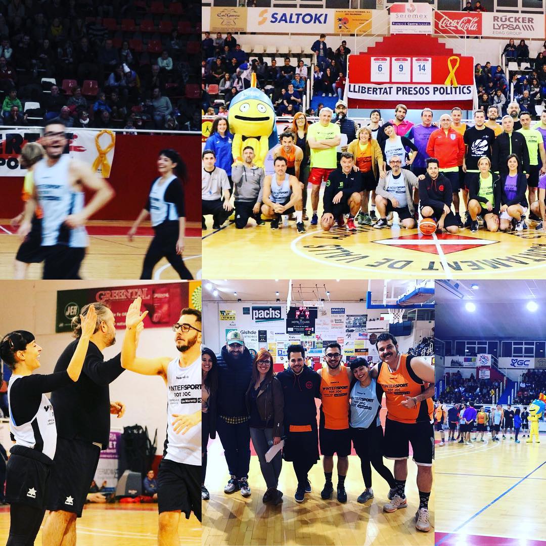 roser amills a l'encistellada de famosos club basquet de valls la marato tv3