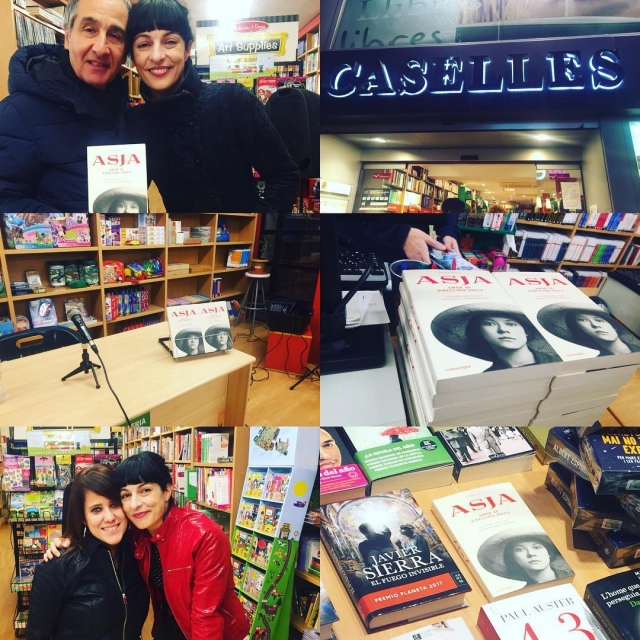 Roser Amills a la llibreria Caselles de Lleida