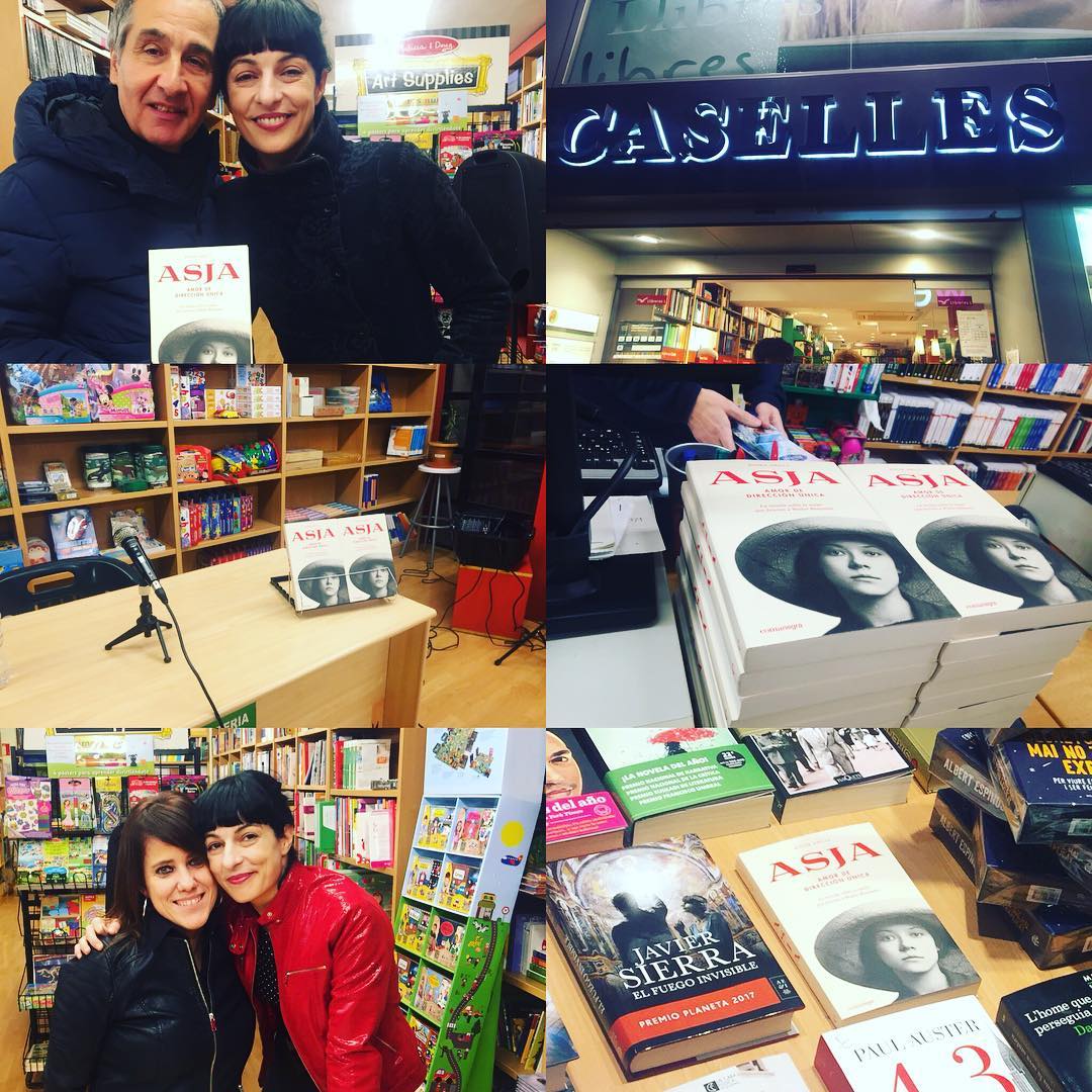 Roser Amills a la llibreria Caselles de Lleida