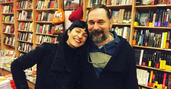 roser amills amb andreu catala pedersen a doria llibres