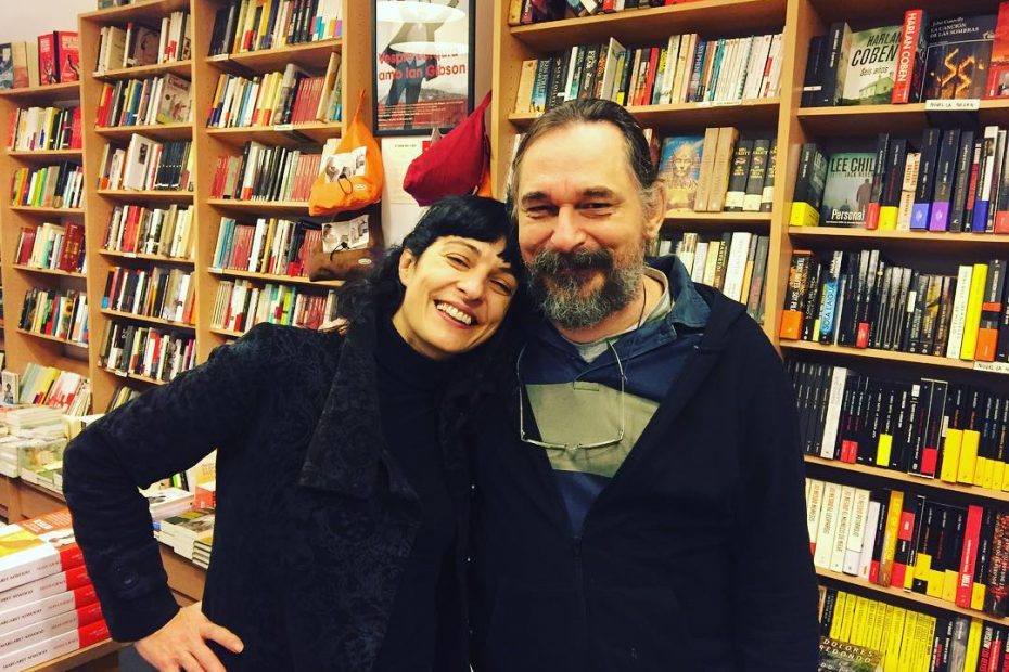 roser amills amb andreu catala pedersen a doria llibres