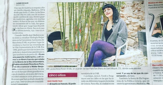 roser amills entrevistada en el periodico por carme escales