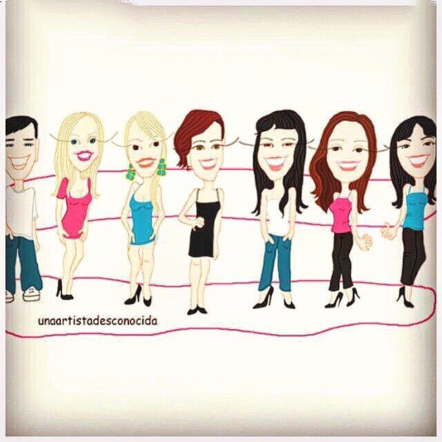 Roser amills ilustracion de una artista desconocida ? Yo soy la del centro con tejanitos, gracias