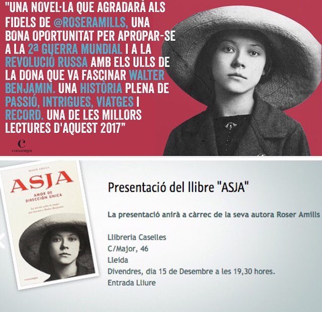 roser amills presenta la seva novel.la sobre asja lacis a la llibreria caselles de lleida