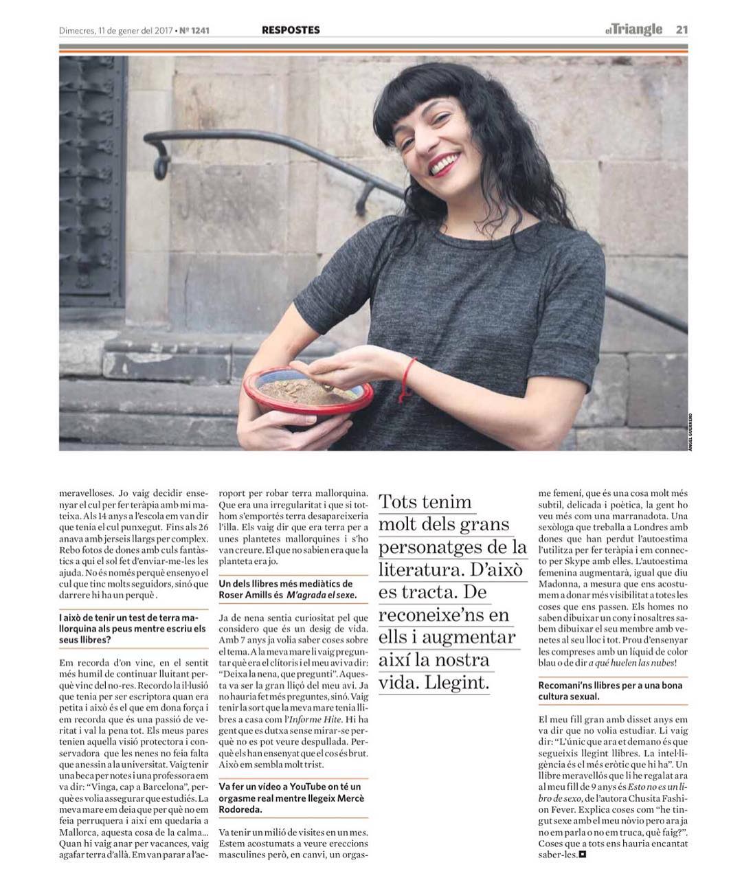 Entrevista a roser amills el triangle cristina moreno