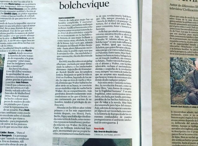 Resena Novela De Roser Amills Sobre Asja Lacis