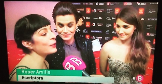 Roser Amills a la festa dels 10 Premis Gaudi, acte reivindicatiu amb Agnes Busquets i Aida Flix a IB3, entrevista de Jordi Julia