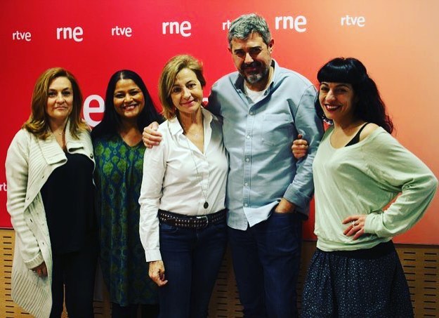 Roser Amills a la ràdio amb Asha Miro, Grela Bravo, ita fabregas i goyo prados