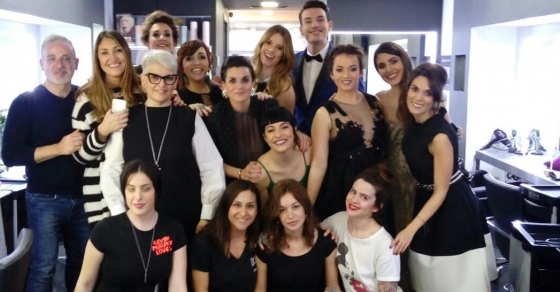 Roser Amills con Anna Bertran, Aida Flix, miriam tortosa y agnes busquets tarrasa premis Gaudi