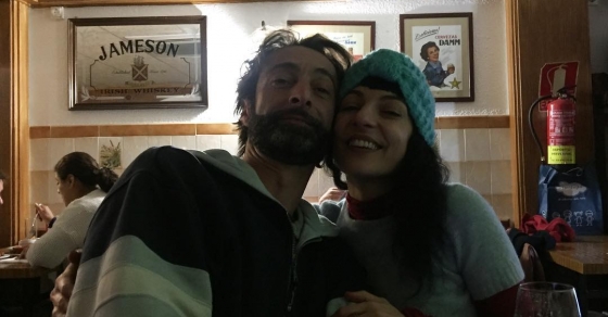 Roser Amills con su novio siciliano emidio ciompi