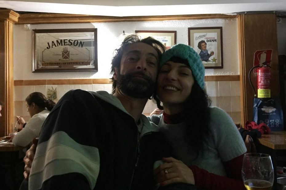 Roser Amills con su novio siciliano emidio ciompi