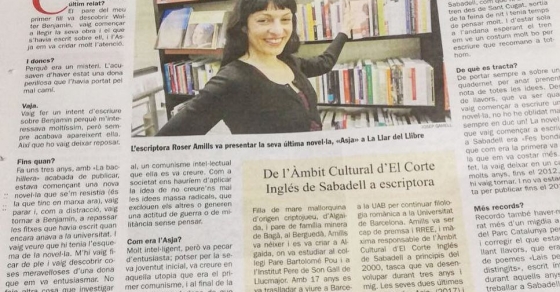 roser amills entrevistada per josep gamell al Diari de Sabadell