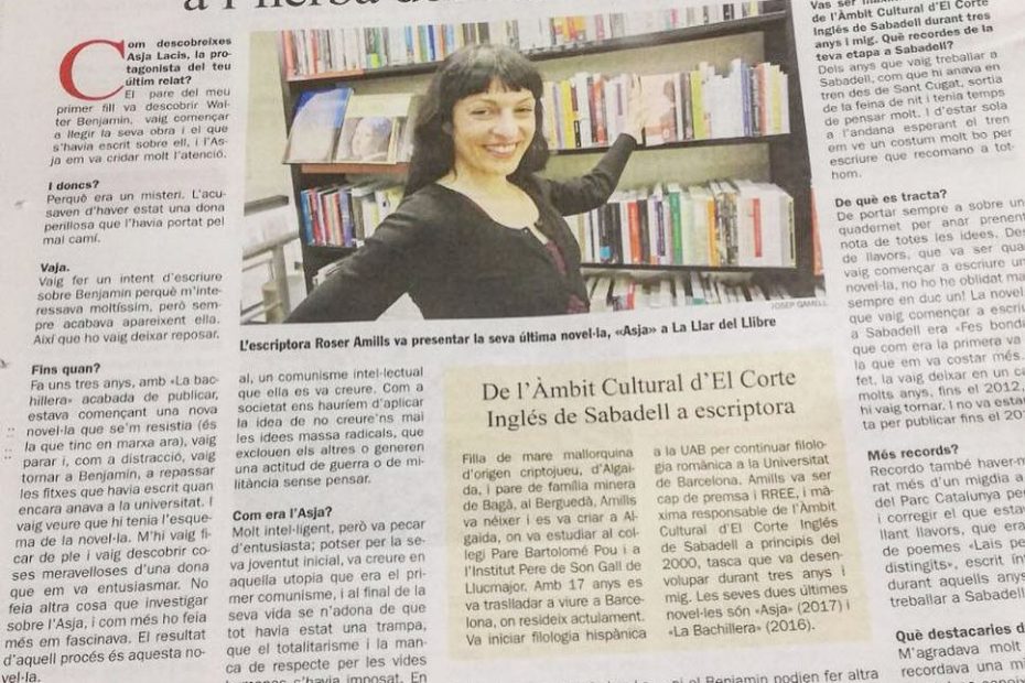 roser amills entrevistada per josep gamell al Diari de Sabadell