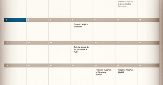 agenda de presentaciones de roser amills