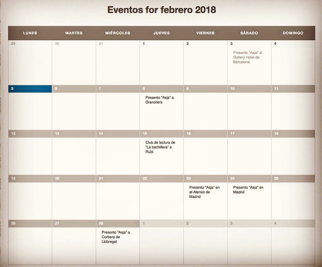 agenda de presentaciones de roser amills