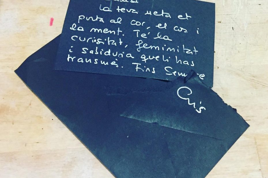 Nota de Cristina Moreno Bonet para Roser Amills