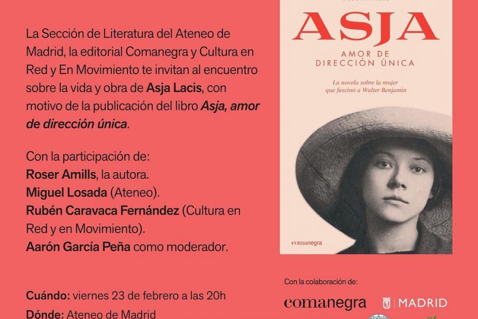 presentacion de la novela sobre asja lacis de roser amills en la Libreria Contrabandos de madrid
