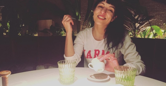 Roser Amills en el restaurante Amazonico de Madrid