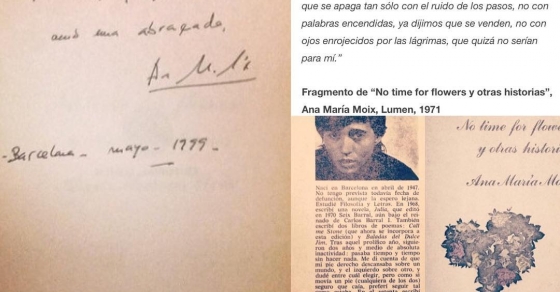 Roser Amills recuerda a Ana Maria Moix en un sueño