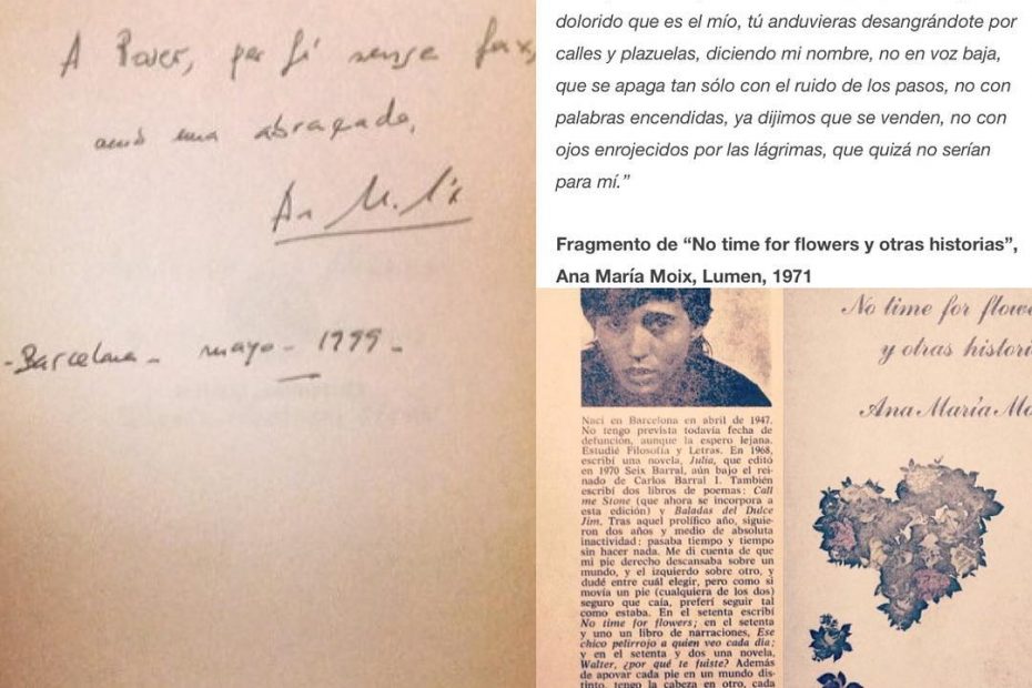 Roser Amills recuerda a Ana Maria Moix en un sueño