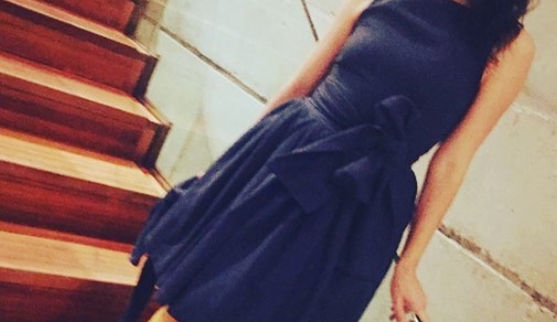 Roser Amills vestido chantal azul de popisima