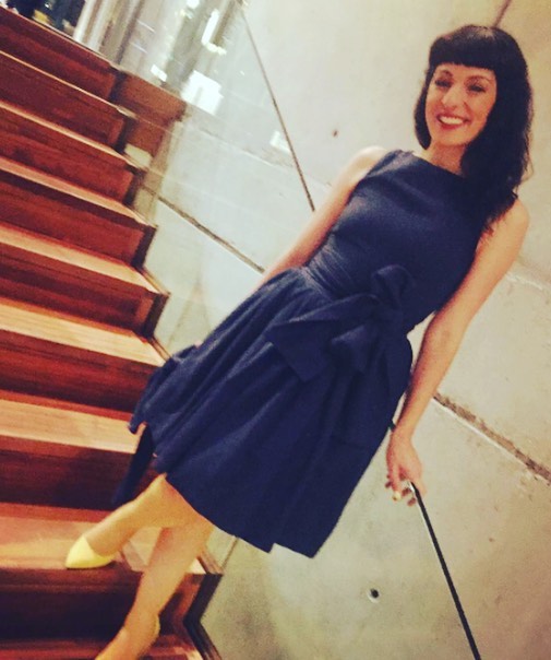 Roser Amills vestido chantal azul de popisima