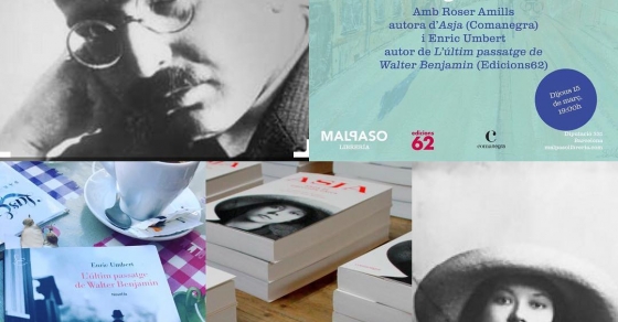 Este jueves, Enric Umbert y Roser Amills hablarán de Asja Lacis y de Walter Benjamin en la @MalpasoLibreria. Dos libros de @Comanegra i @Edicions_62 - Roser Amills, escritora mallorquina