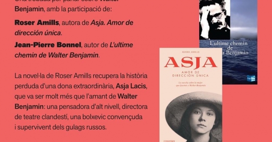 Y #asjalacis se internacionaliza: la semana que viene #jeanpierrebonnel y yo conversaremos sobre ella y #walterbenjamin en la barcelonesa @llibreriajaimes en francés, catalán y castellano. Anotadlo en la agenda! - Roser Amills, escritora mallorquina