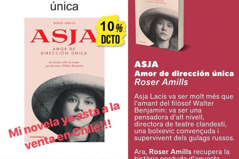 Novela sobre Asja Lacis de Roser Amills a la venta en librerias de chile