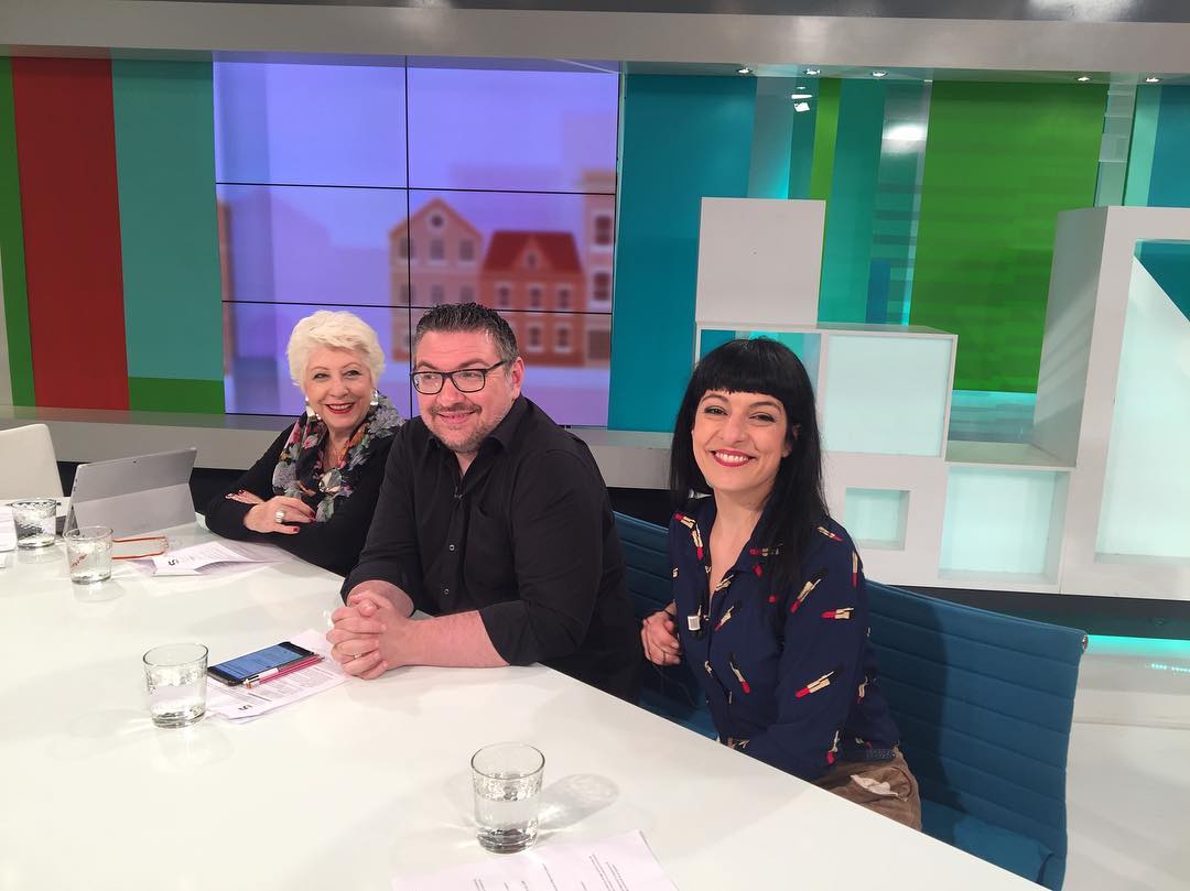 roser amills amb xisco nadal i laura pons olives a ib3