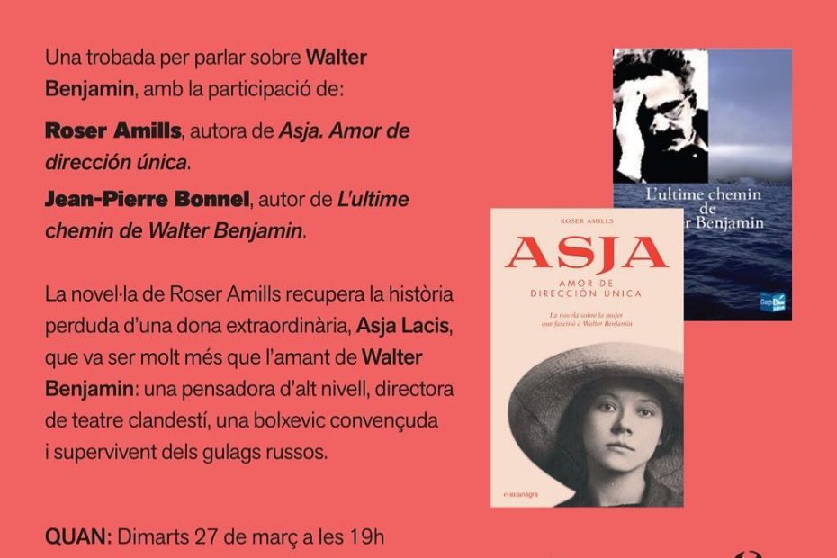 Roser Amills, presentacion de su novela sobre asja lacis en la libreria jaimes
